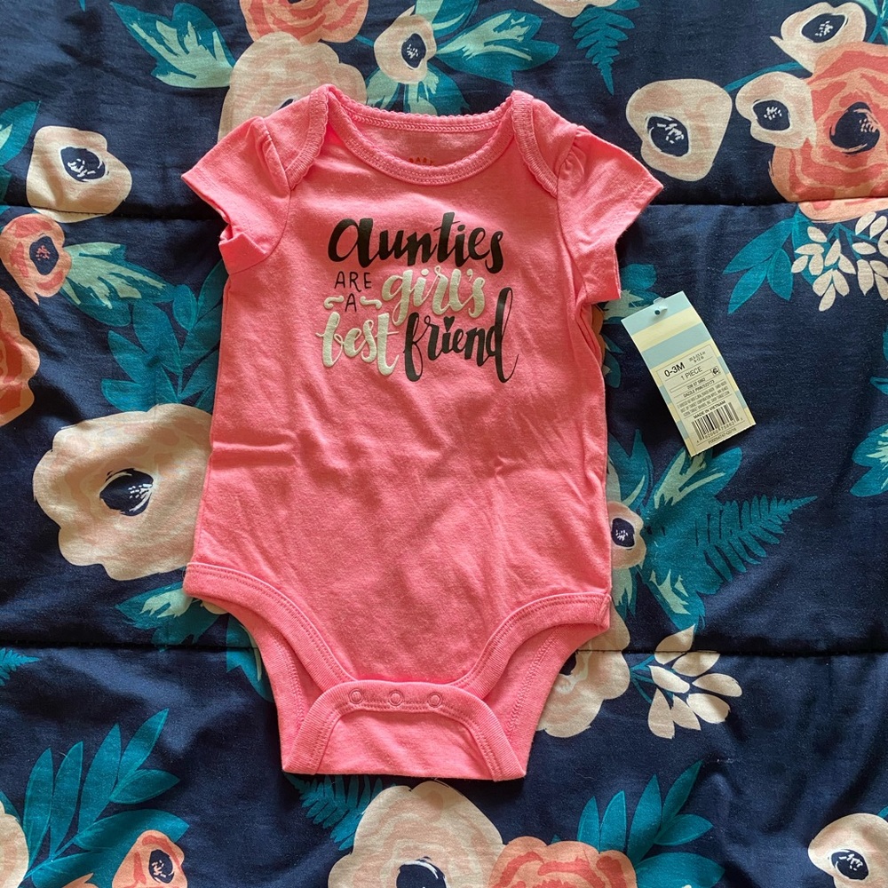 Pink Cat & Jack Aunties Onesie